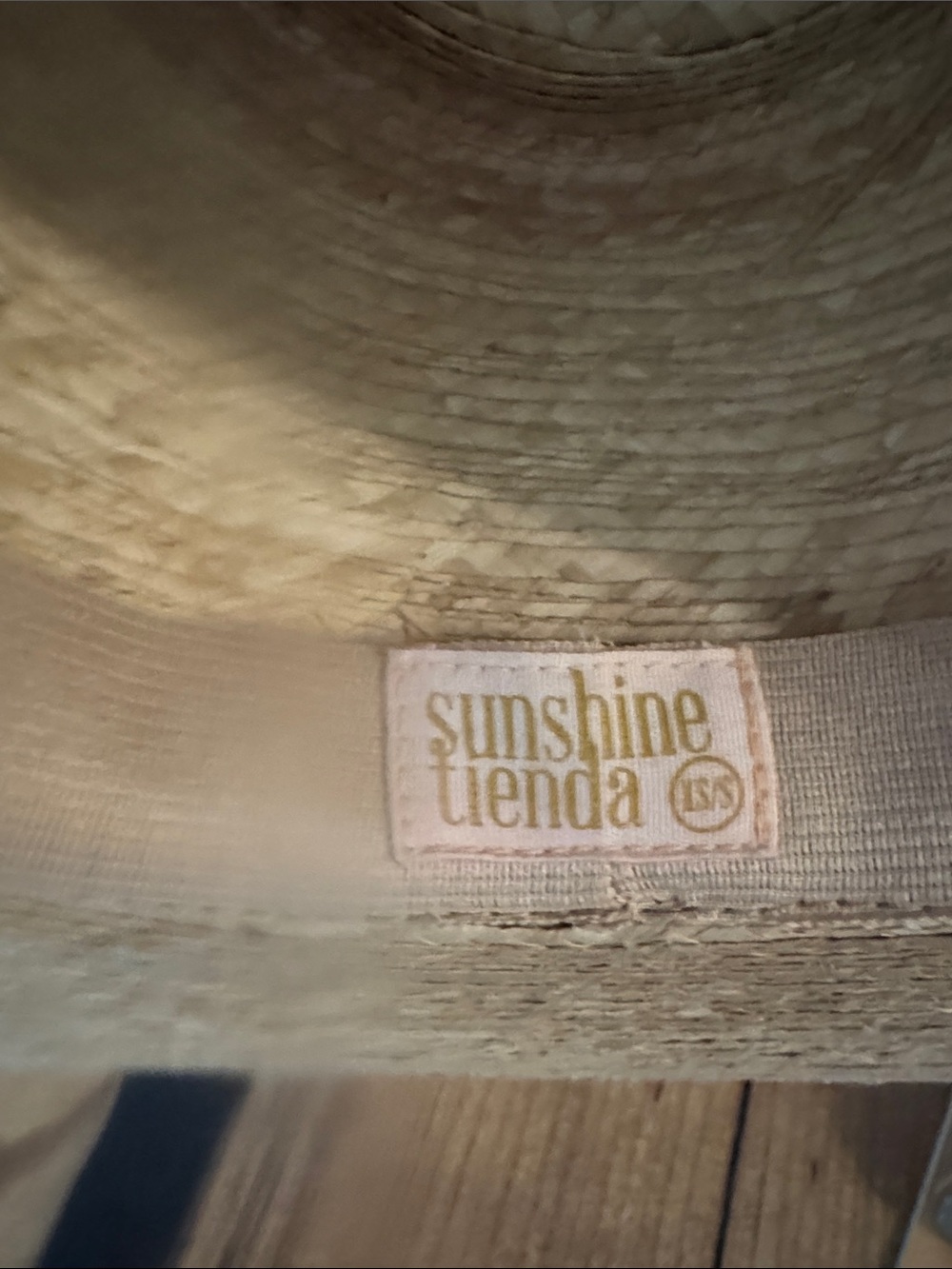 Sunshine Tienda Straw Wide-Brim Sun Hat never worn - Picture 4 of 5